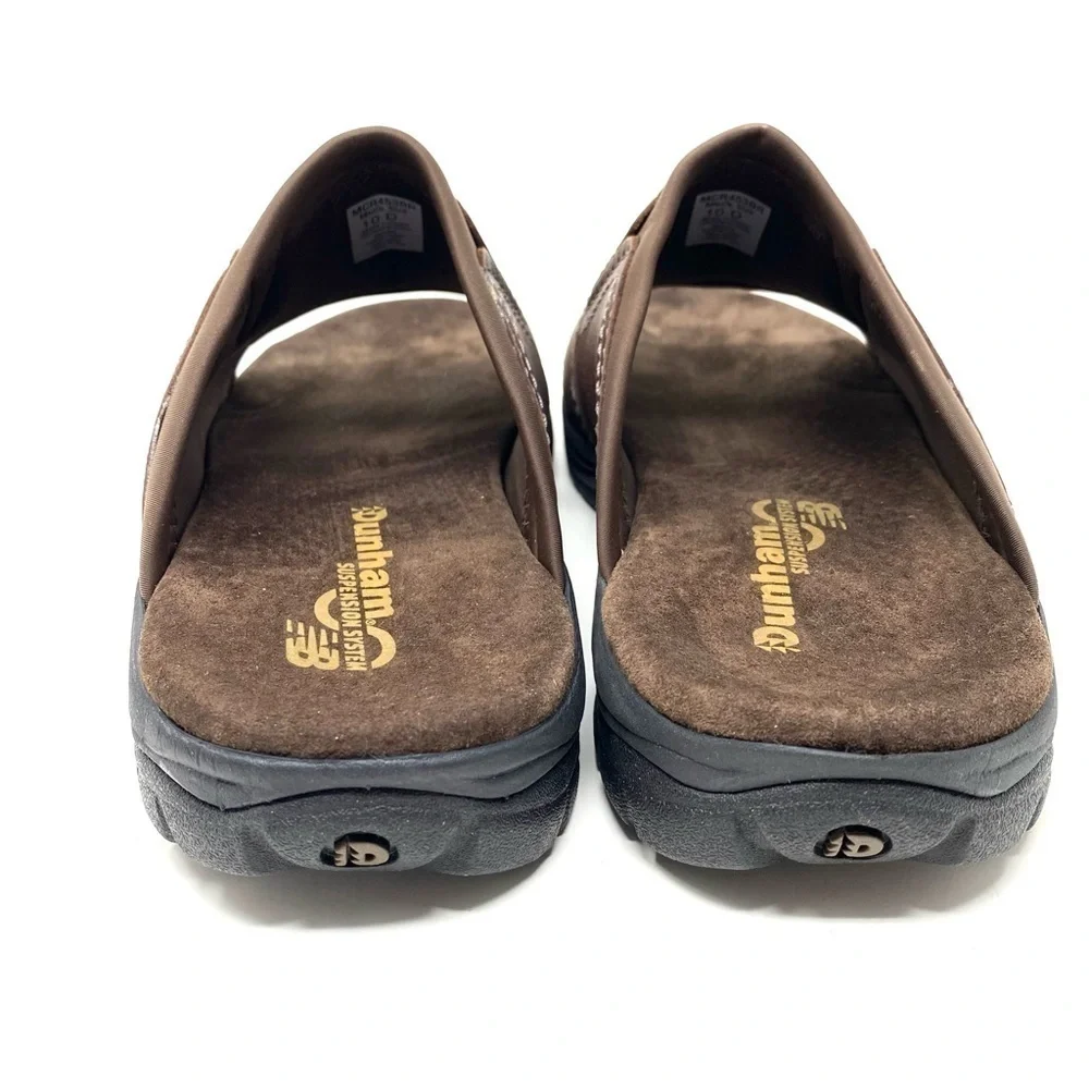 Dunham Cutter Leather Slides Brown